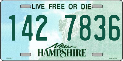 NH license plate 1427836