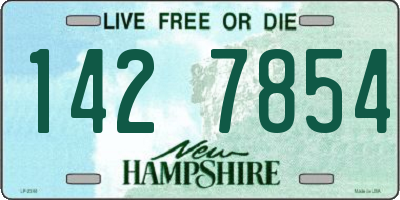 NH license plate 1427854