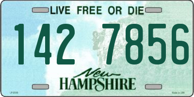 NH license plate 1427856