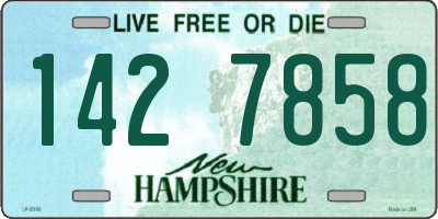 NH license plate 1427858