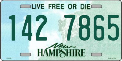 NH license plate 1427865