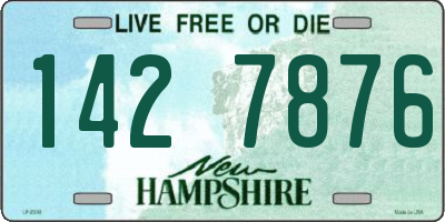 NH license plate 1427876