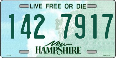 NH license plate 1427917