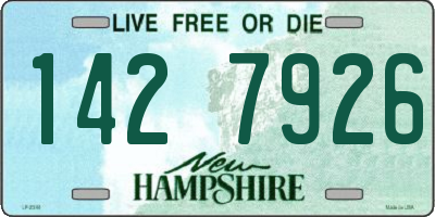 NH license plate 1427926