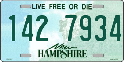 NH license plate 1427934