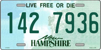 NH license plate 1427936
