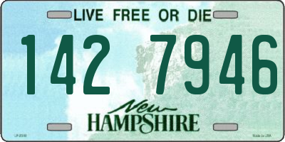 NH license plate 1427946