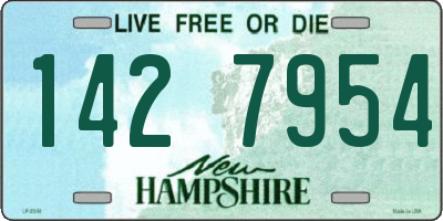 NH license plate 1427954