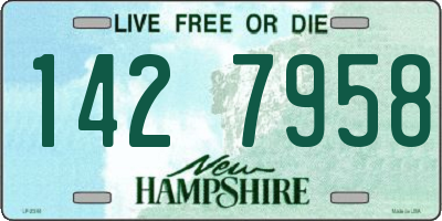 NH license plate 1427958