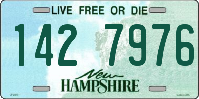 NH license plate 1427976