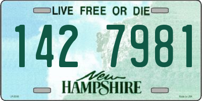 NH license plate 1427981
