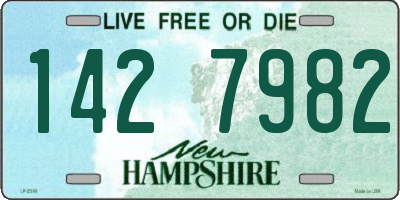 NH license plate 1427982