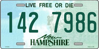 NH license plate 1427986