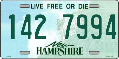 NH license plate 1427994