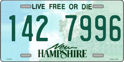 NH license plate 1427996