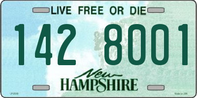 NH license plate 1428001