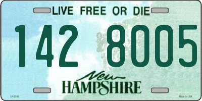 NH license plate 1428005