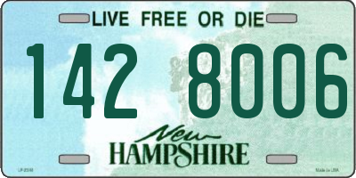 NH license plate 1428006