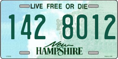 NH license plate 1428012