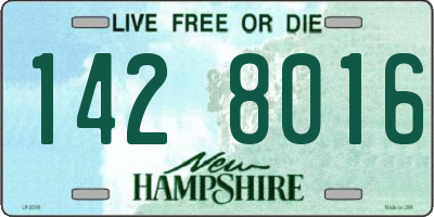 NH license plate 1428016