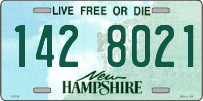 NH license plate 1428021