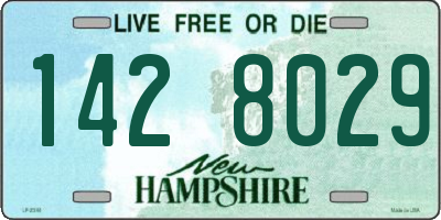 NH license plate 1428029