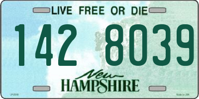 NH license plate 1428039