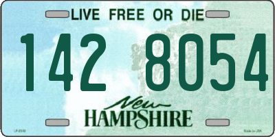 NH license plate 1428054