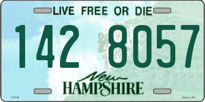 NH license plate 1428057
