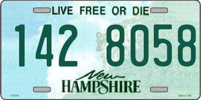 NH license plate 1428058