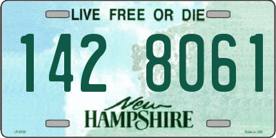 NH license plate 1428061