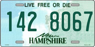 NH license plate 1428067