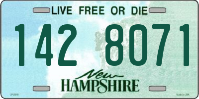 NH license plate 1428071