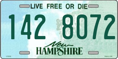 NH license plate 1428072