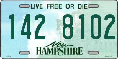 NH license plate 1428102