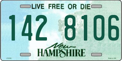 NH license plate 1428106