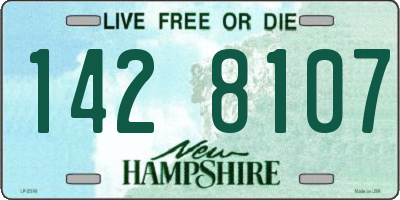 NH license plate 1428107
