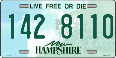 NH license plate 1428110