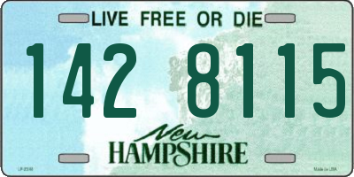 NH license plate 1428115