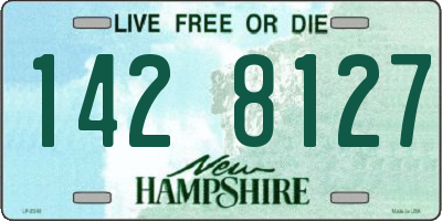NH license plate 1428127