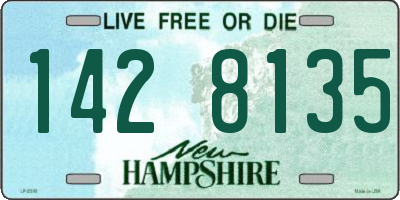 NH license plate 1428135
