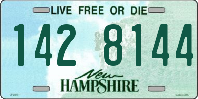 NH license plate 1428144