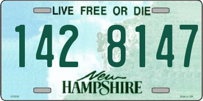 NH license plate 1428147