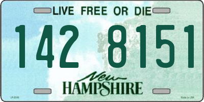 NH license plate 1428151