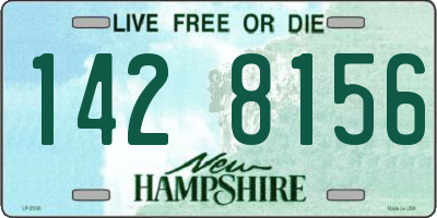 NH license plate 1428156