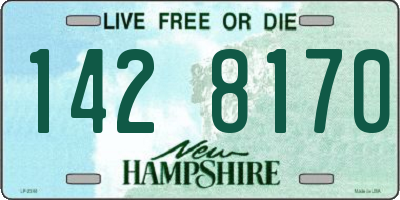 NH license plate 1428170