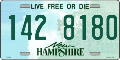 NH license plate 1428180