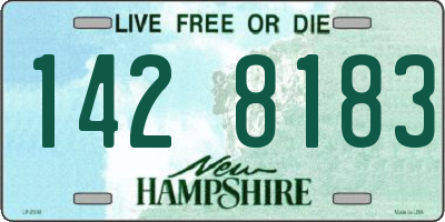 NH license plate 1428183