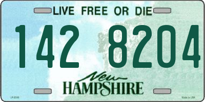 NH license plate 1428204