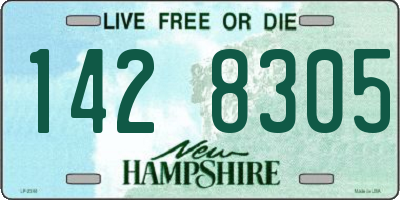 NH license plate 1428305